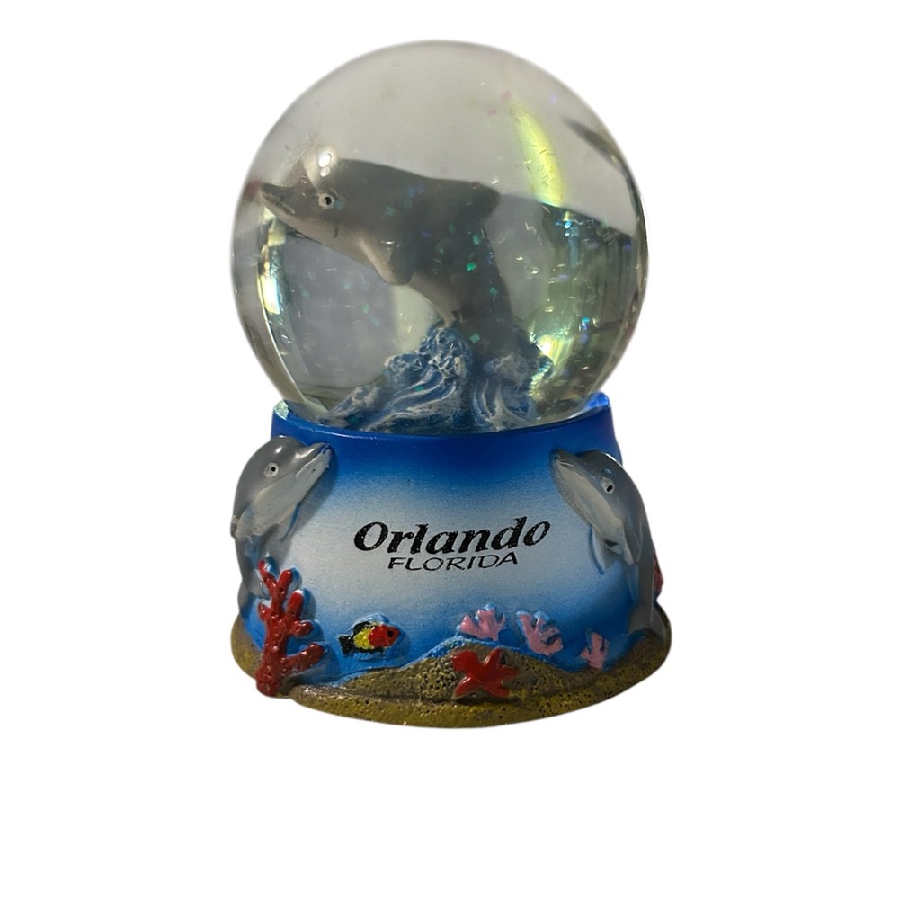 Orlando Florida Dolphin miniature Snow Globe